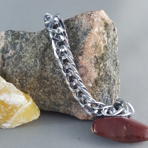 Silver Stainless Steel Cuban Curb Bracelet - Picture 2 of 5